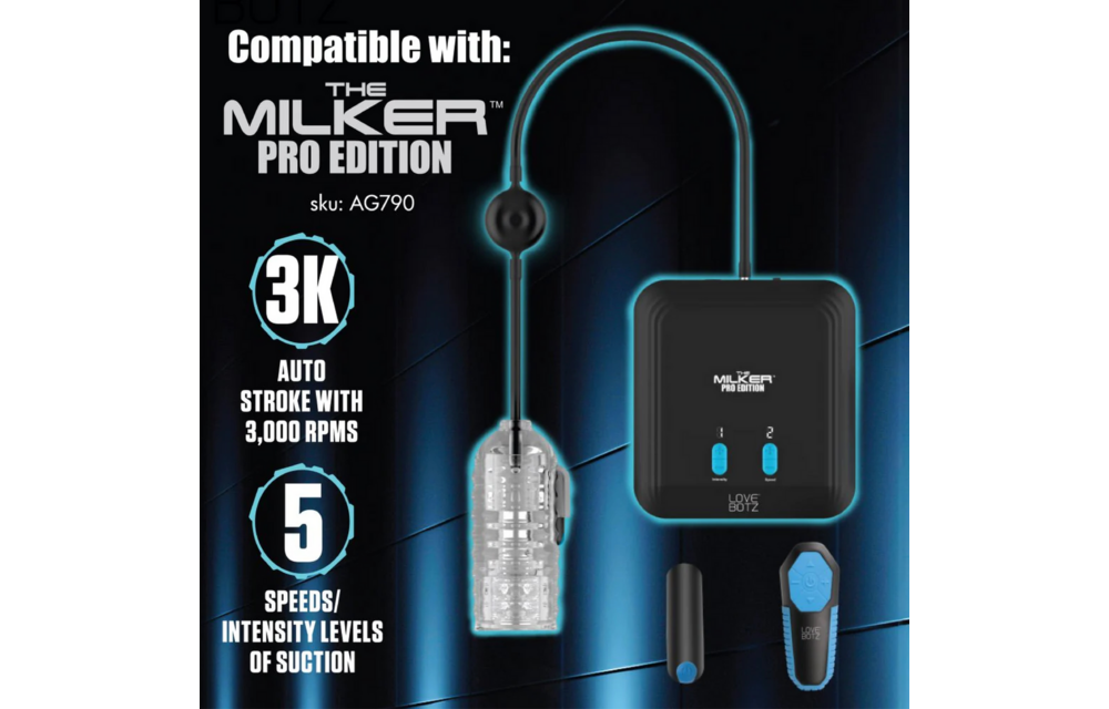 Milker TPE Masturbator with Ball Strap - Clear