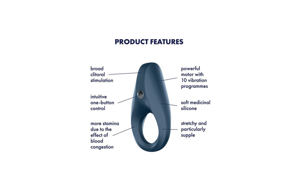 Rocket Ring Vibrating Cock Ring Dark Blue | Satisfyer Pleasure