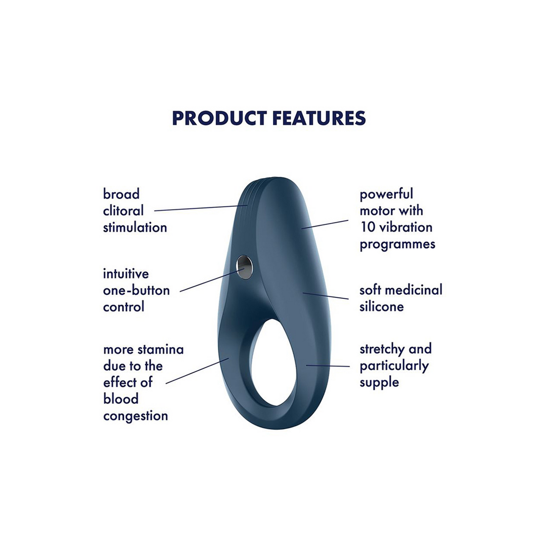 Rocket Ring Vibrating Cock Ring Dark Blue | Satisfyer Pleasure