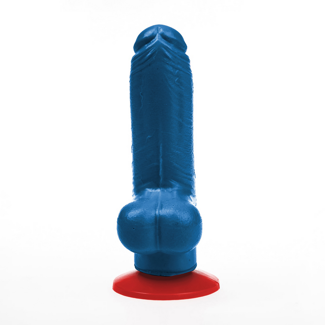 Tyr S - Realistic Dildo with Balls - 4.1 / 10,5 cm - Blue