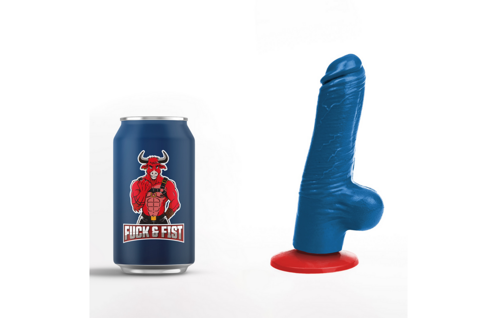 ✊Fuck & Fist Tyr S - Realistische Dildo met Ballen - 10,5 cm - Blauw