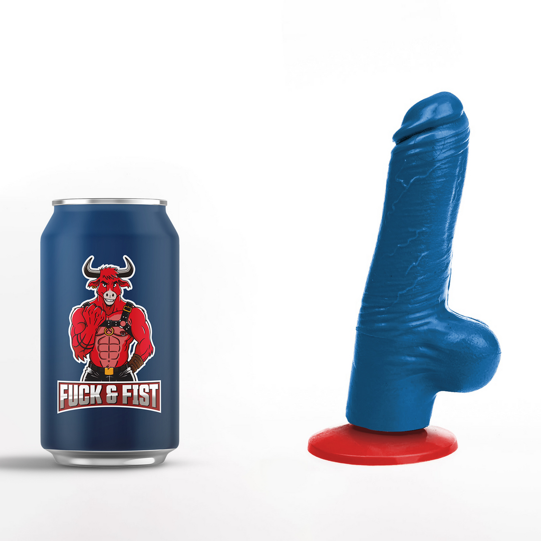 ✊Fuck & Fist Tyr S – Realistischer Dildo mit Hoden – 10,5 cm – Blau