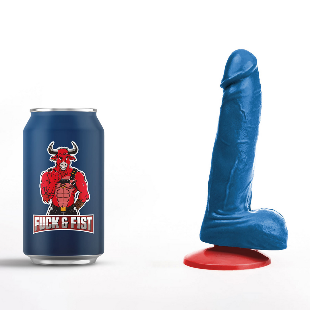 Hoenir S - Realistischer Dildo mit Hoden - 5,1 / 13 cm - Blau