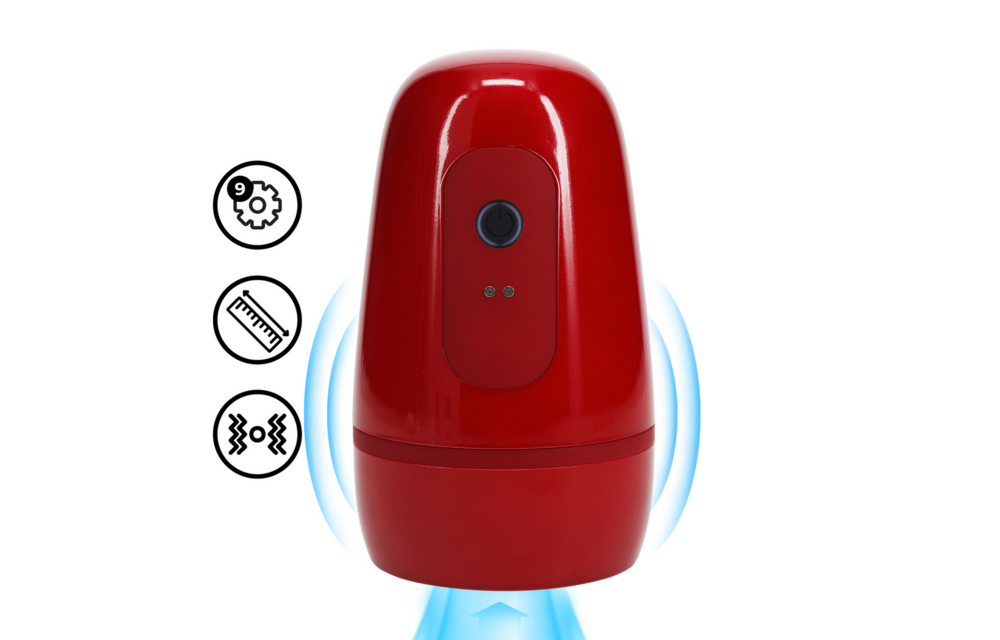 Pulsar - Negative Pressure Saug- und Vibrationsmasturbatorpumpe - Metallic Rot