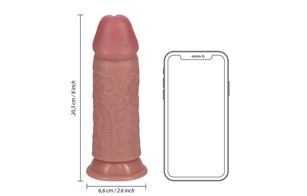 Extra Dick Gerade ohne Kugeln 8 / 20,3 cm - Fleisch