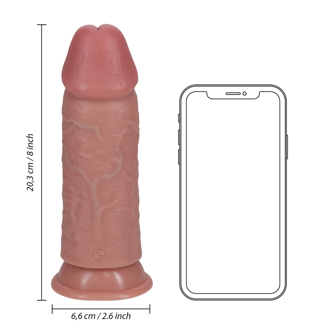 Extra Dick Gerade ohne Kugeln 8 / 20,3 cm - Fleisch
