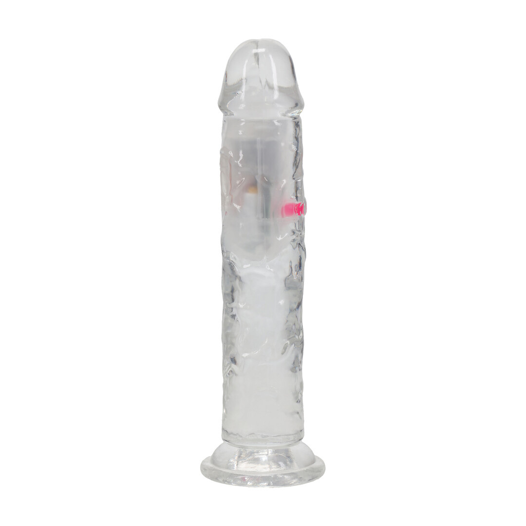 LED Vibrerende Rechte Penis - 7 / 18 cm - Transparant