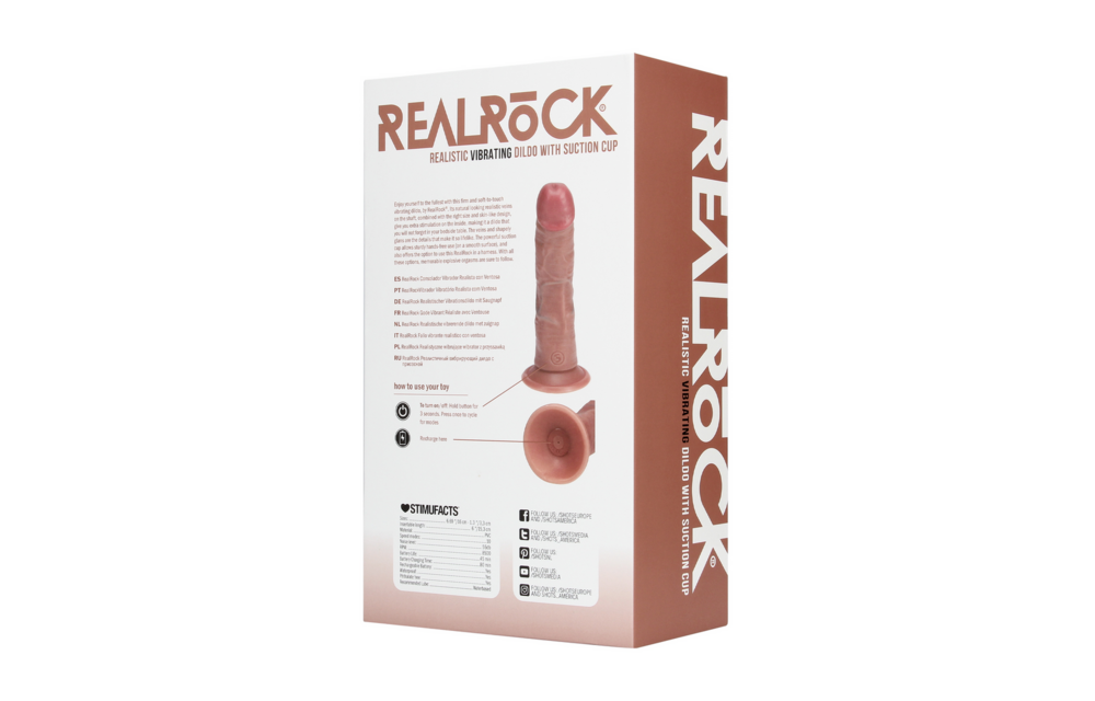 Vibrerende Reguliere Gebogen Cock - 6 / 15,5 cm - Tan