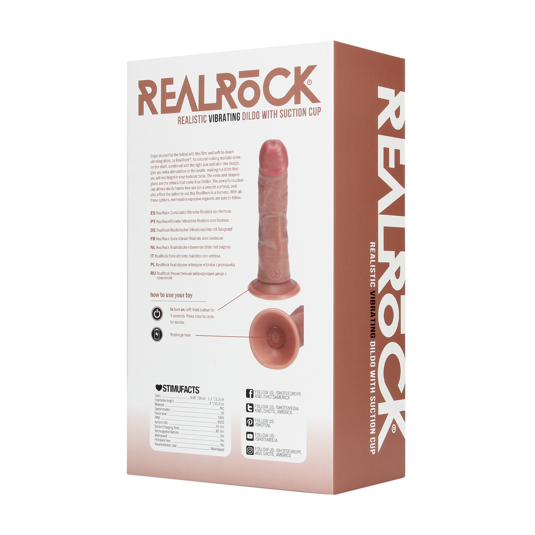 Vibrerende RealRock Cock 15,5 cm – Realistisch & Handsfree