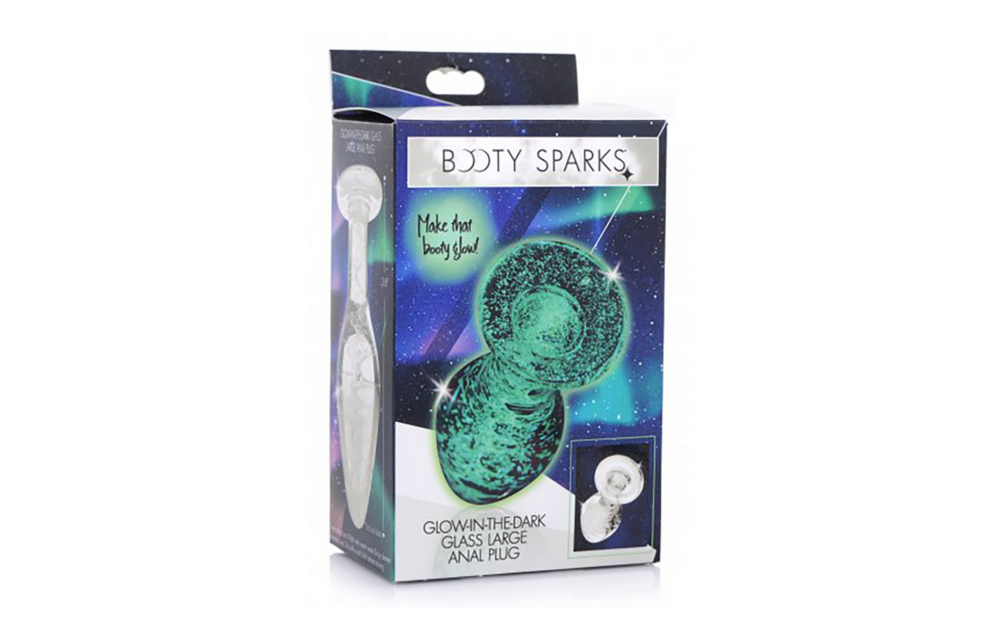 Glow-In-The-Dark Glas-Buttplug 9,6 cm – Strahlendes Vergnügen