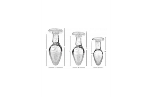 Glow-In-The-Dark Glas-Buttplug 9,6 cm – Strahlendes Vergnügen