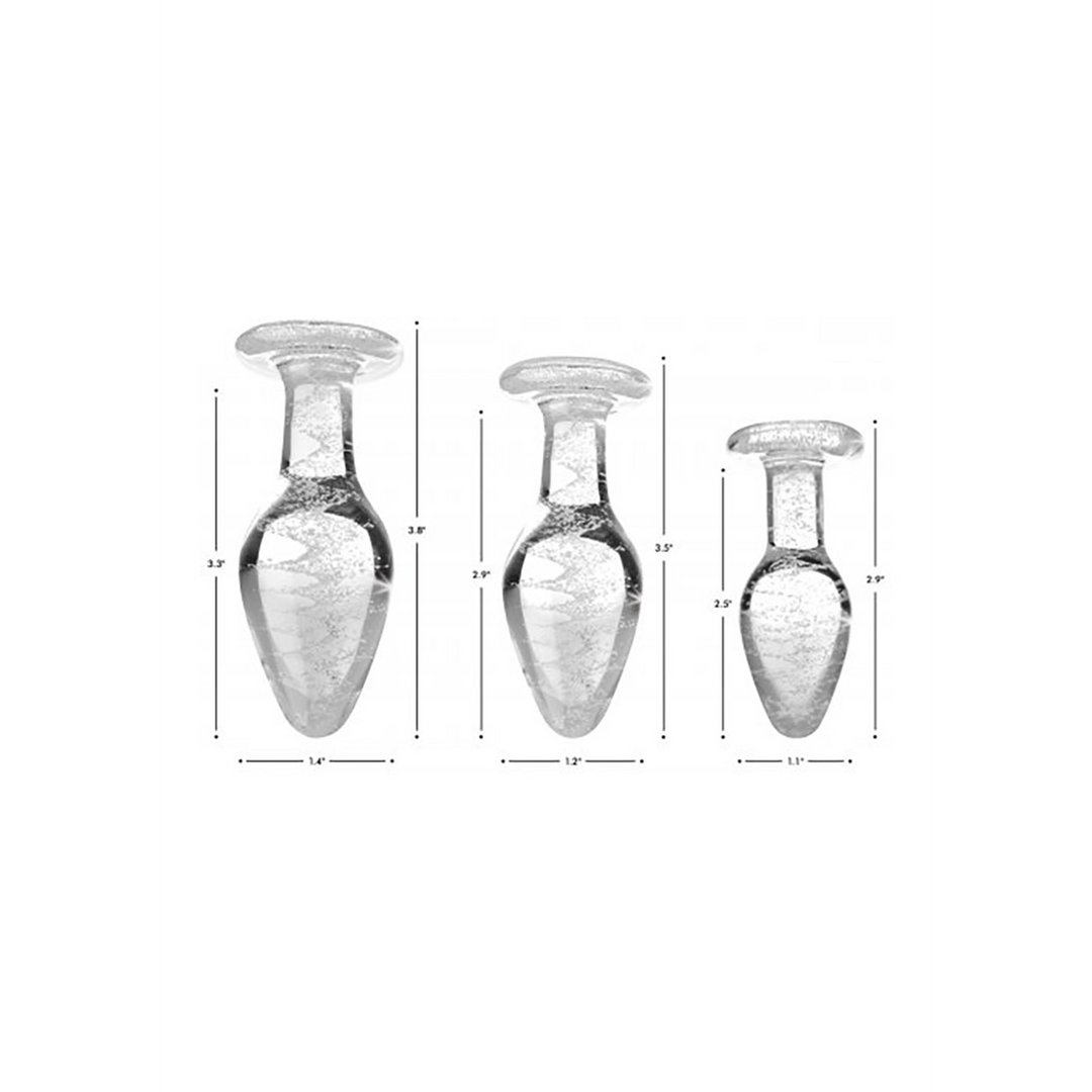 Glow-In-The-Dark Glass Butt Plug 9.6 cm – Radiant Pleasure