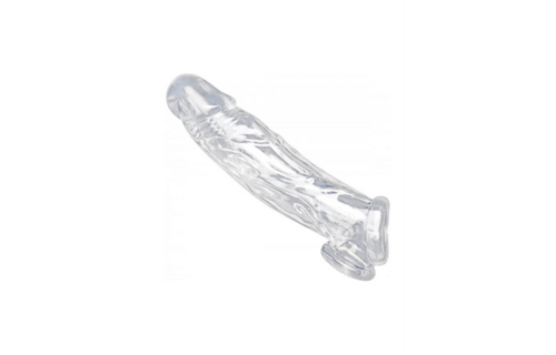 Realistische Heldere Penis Sleeve & Ball Stretcher | XR Brands