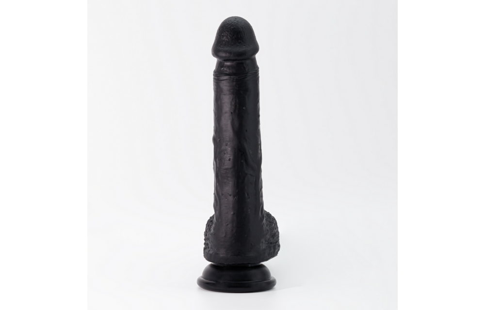 Inviktus - Liquid Silicone Dildo - 8 / 22 cm - Black