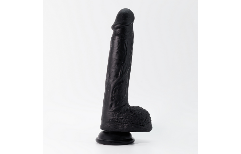Inviktus - Vloeibare Silicoon Dildo - 8 / 22 cm - Zwart