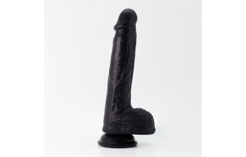 Inviktus - Liquid Silicone Dildo - 8 / 22 cm - Black