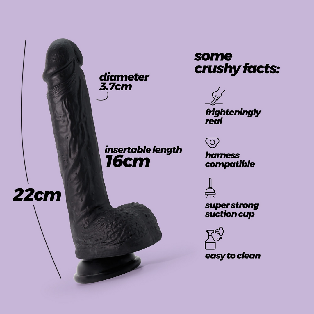 Inviktus - Flüssigsilikon-Dildo - 8 / 22 cm - Schwarz