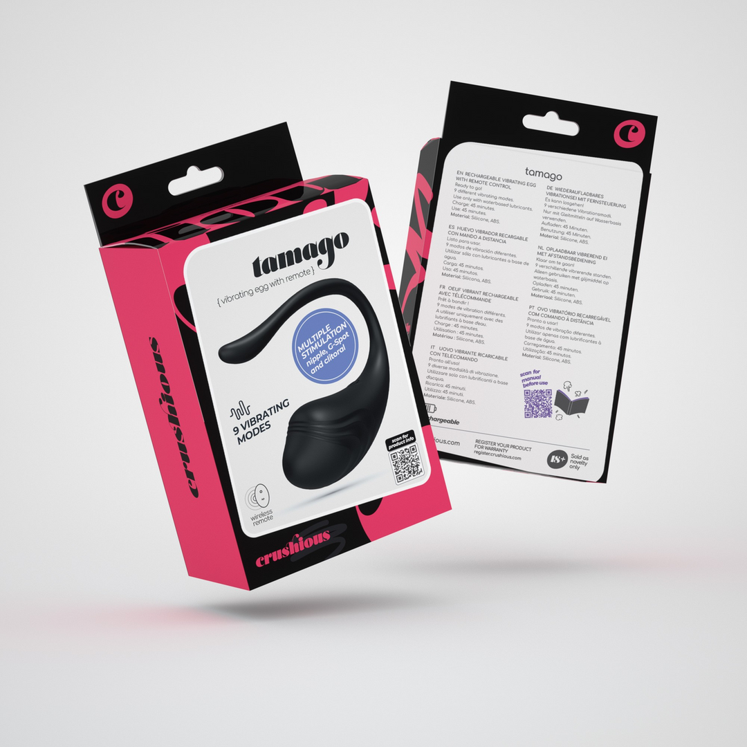 Tamago Vibra-egg Black - Wireless, Rechargeable & Intense Pleasure