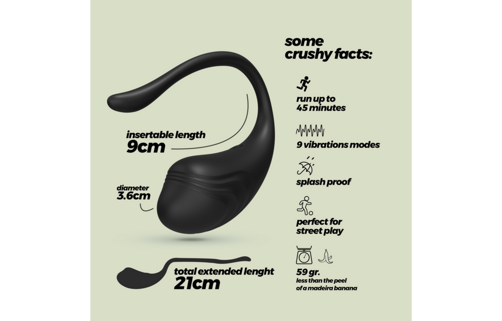 Tamago Vibra-egg Black - Wireless, Rechargeable & Intense Pleasure