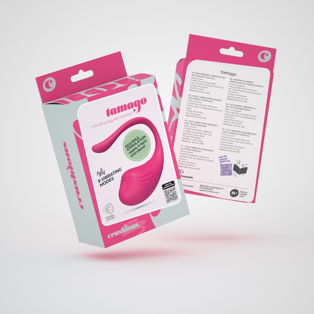 Tamago Vibro-Ei Rosa – wiederaufladbar und mit Fernbedienung