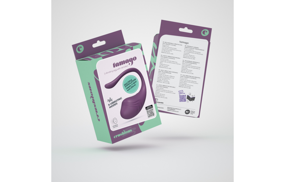 Tamago - Rechargeable Vibrating Egg with Remote Control - Purple