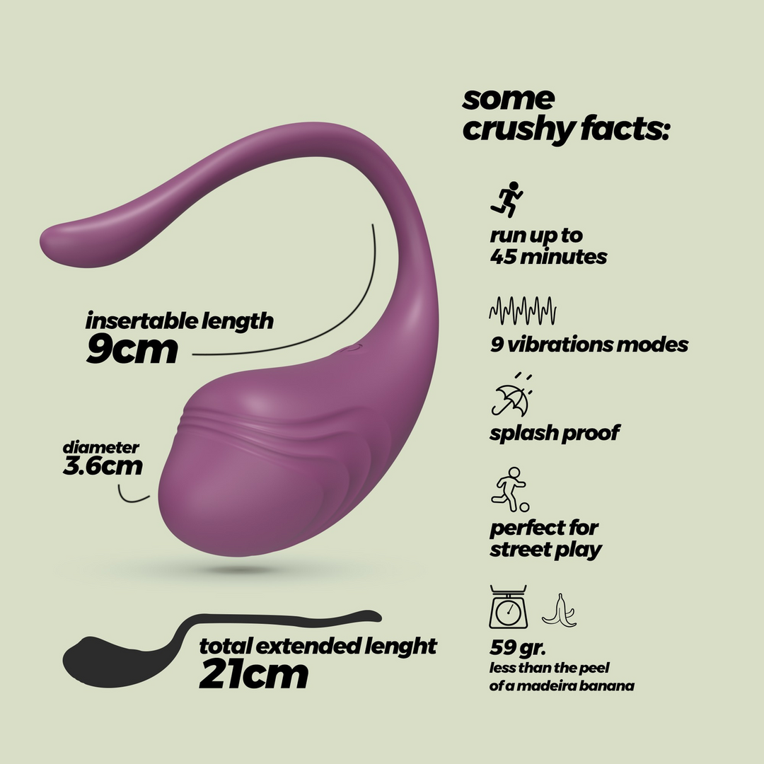 Tamago Vibro-Ei Lila – wiederaufladbar & Fernbedienung