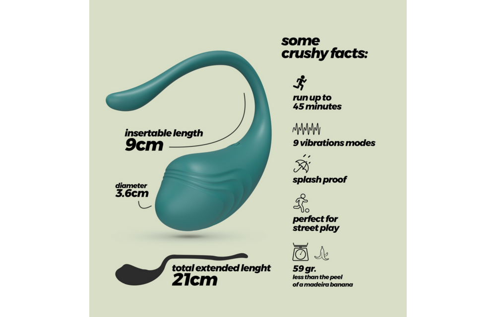 Tamago - Oplaadbaar Vibrerend Ei met Afstandsbediening - Smaragd