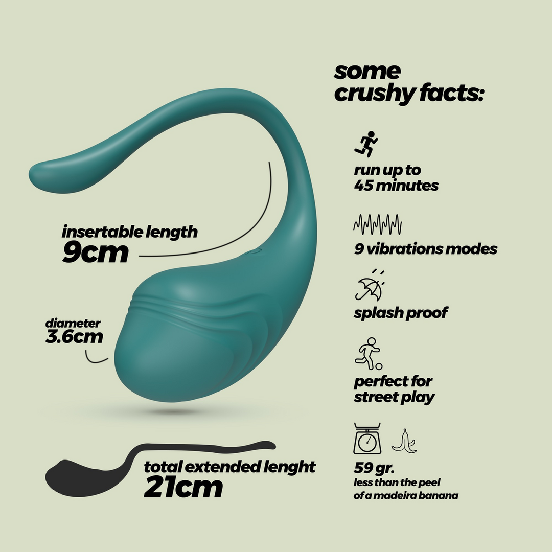 Tamago Smaragd – Wiederaufladbares Vibro-Ei mit Fernbedienung