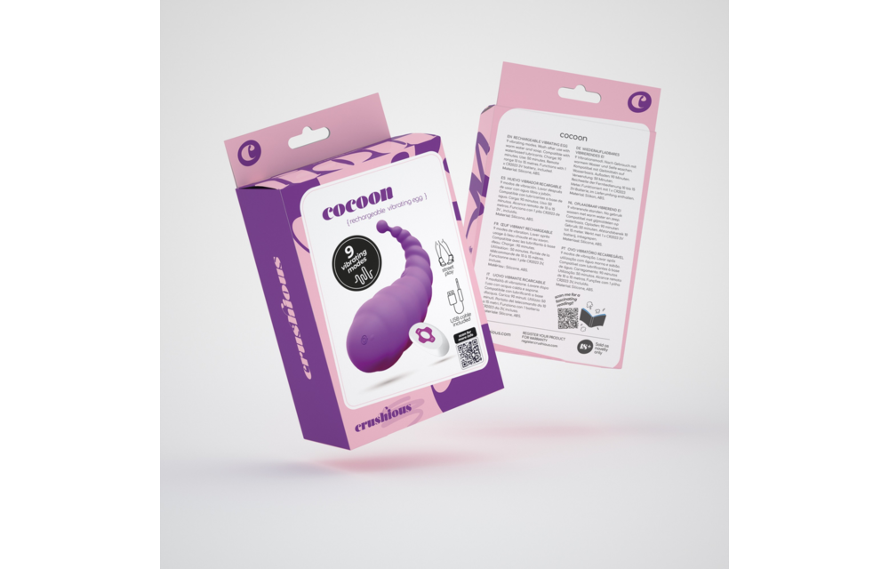 Cocoon - Rechargeable Vibrating Egg with Remote Control - Purple