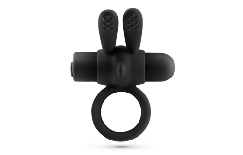 Nacho Vibrating Cock Ring Black - Remote Control & USB