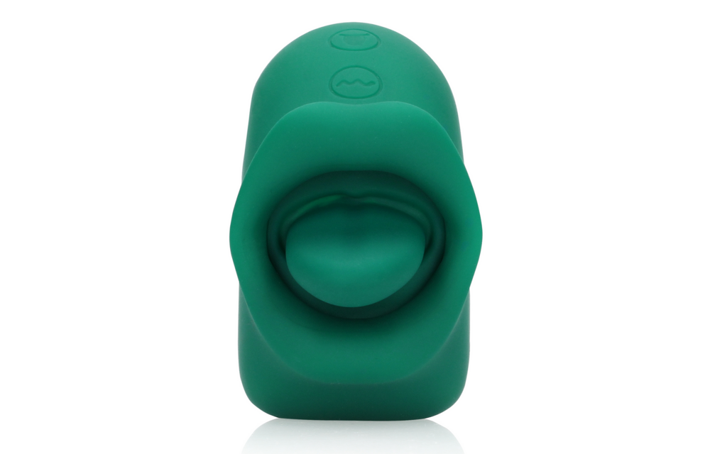 Leckender und vibrierender Klitorisstimulator Loveline grün