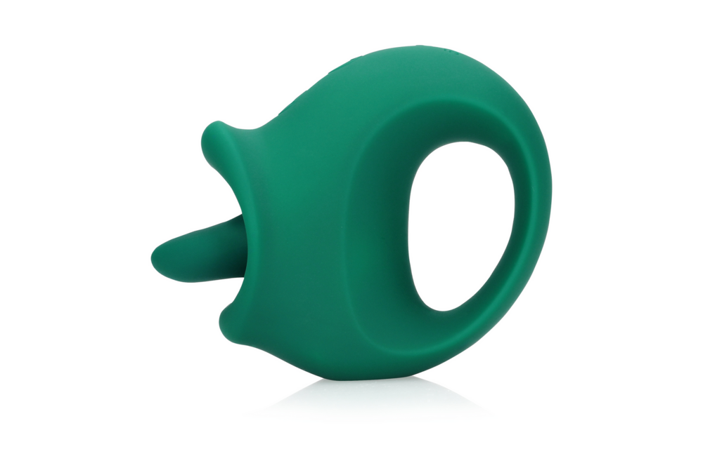 Licking and vibrating clitoral stimulator Loveline green