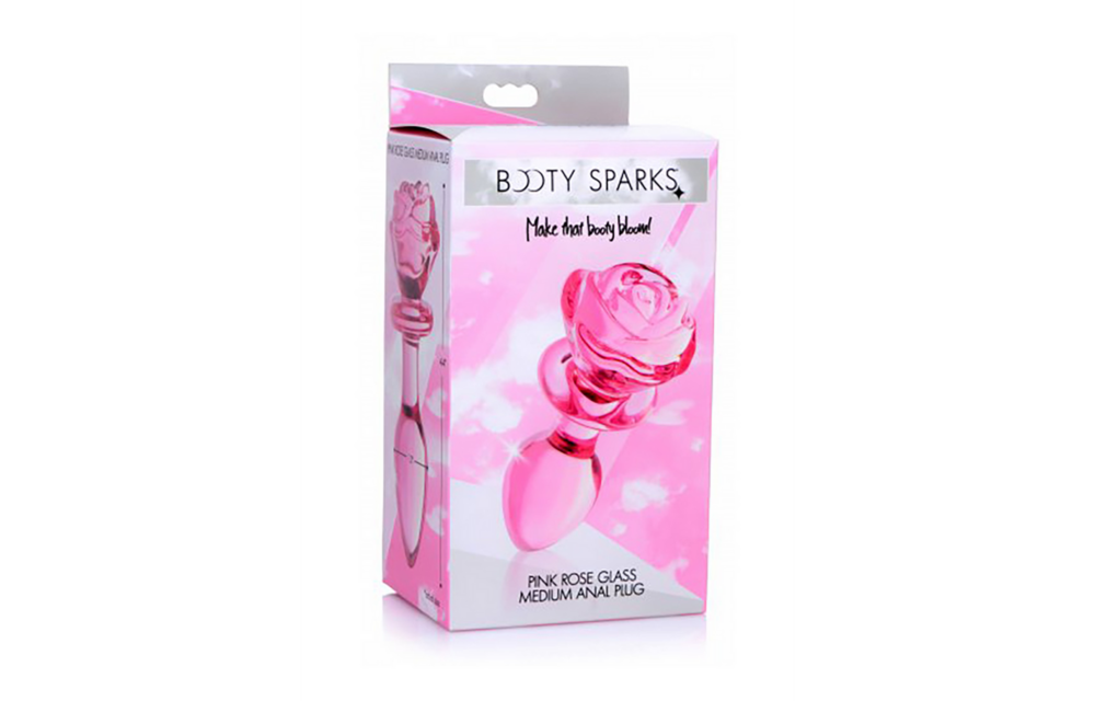 Roze Roos Glazen Butt Plug 11 cm - Stijlvol & Veilig Expert