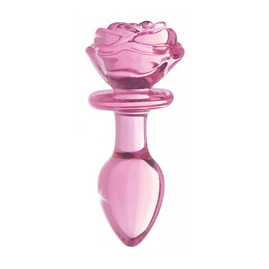 Roze Roos Glazen Butt Plug 11 cm - Stijlvol & Veilig Expert