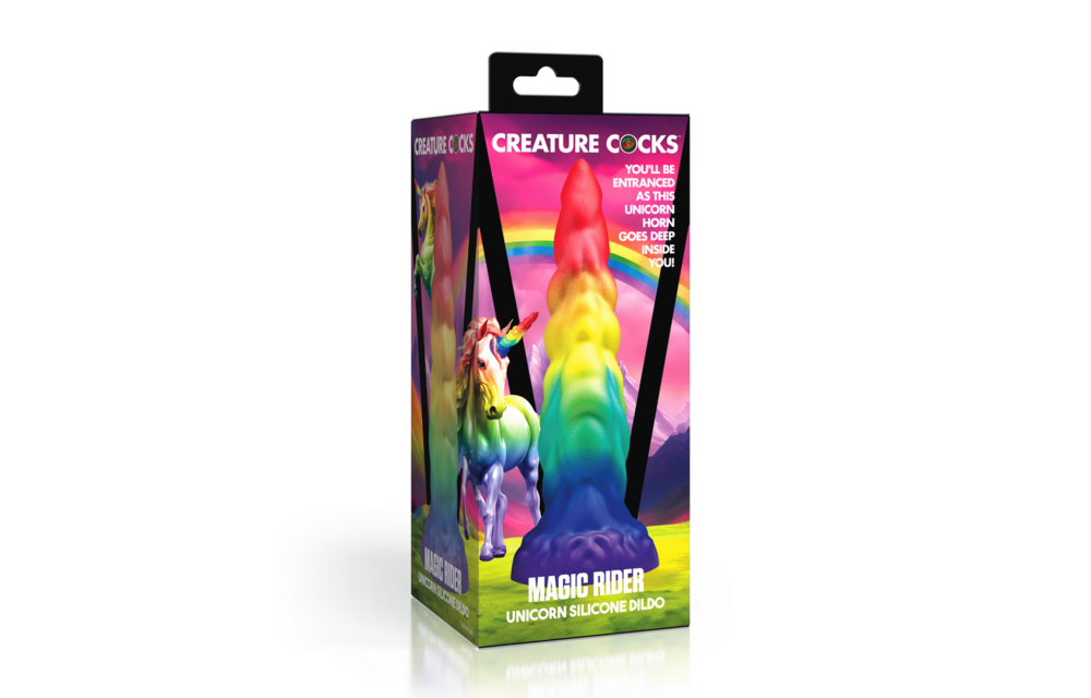 Magic Rider - Unicorn Silicone Dildo - Rainbow