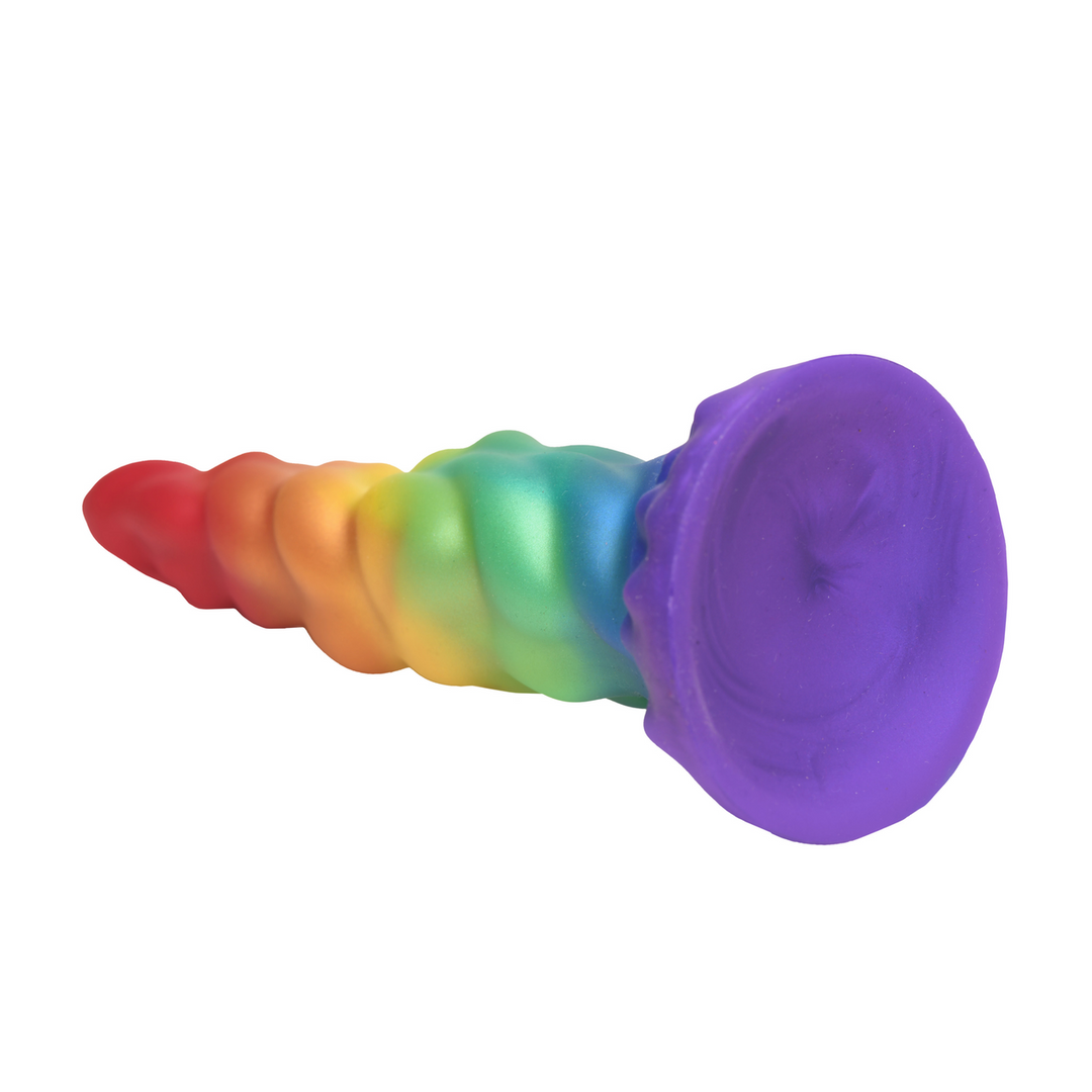 Magic Rider Unicorn Dildo 17.3 cm - Rainbow Silicone