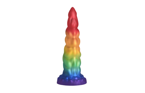 Magic Rider Eenhoorn Dildo 17,3 cm - Regenboog Siliconen