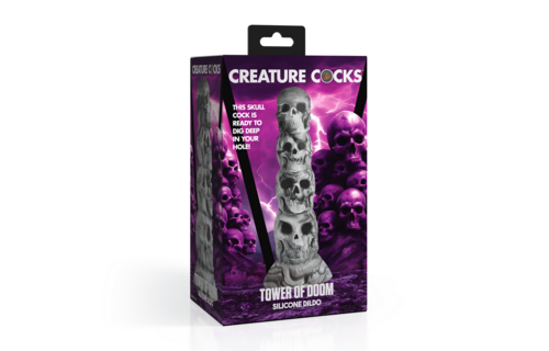 Tower of Doom 17,8 cm – Grauer Silikondildo XR Brands