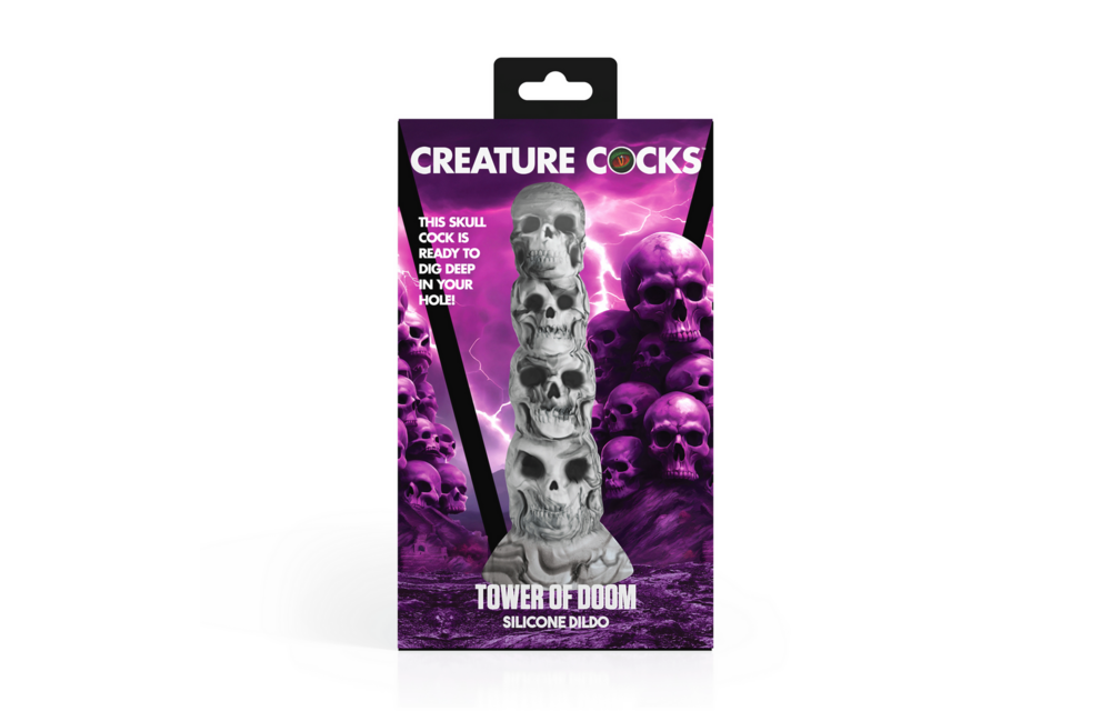 Tower of Doom - Silicone Dildo - Grey