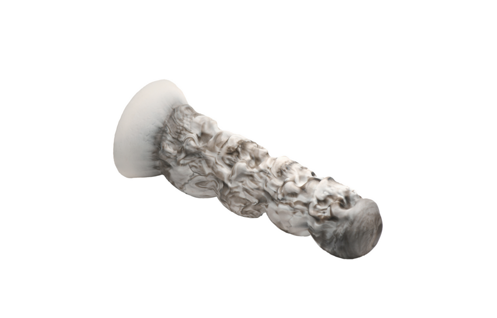 Tower of Doom 17.8 cm - Grey Silicone Dildo XR Brands