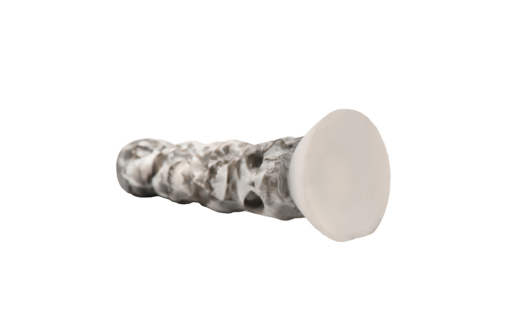 Tower of Doom 17.8 cm - Grey Silicone Dildo XR Brands