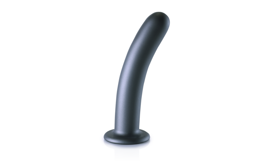 Soft Silicone G-Spot Dildo 17.7 cm - Gunmetal 6.2 cm