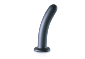 Weicher Silikon-G-Punkt-Dildo 17,7 cm – Gunmetal 6,2 cm
