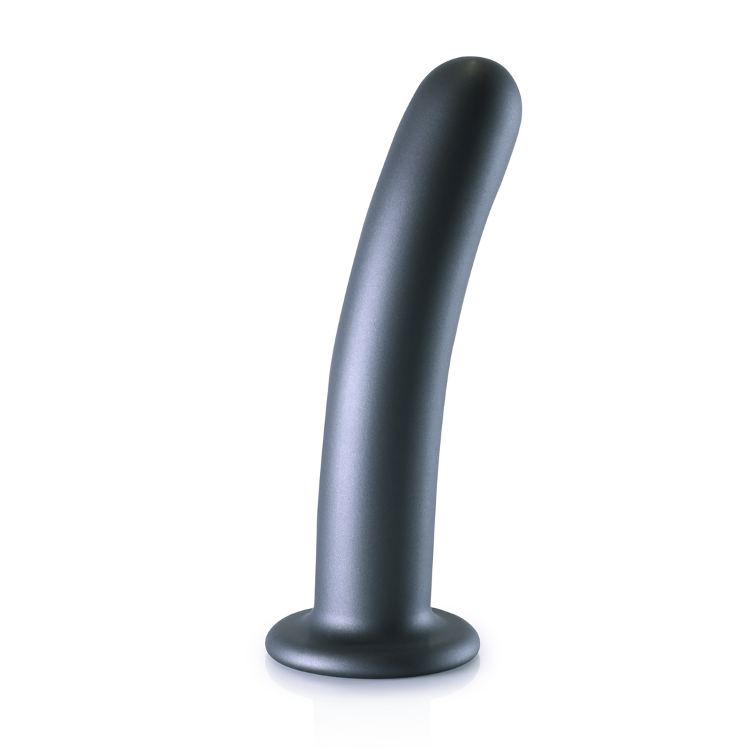 Zachte Siliconen G-Spot Dildo 17,7 cm - Gunmetal 6,2 cm