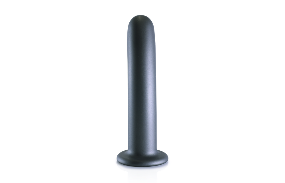 Zachte Siliconen G-Spot Dildo - 7'' / 17 cm - Gunmetal