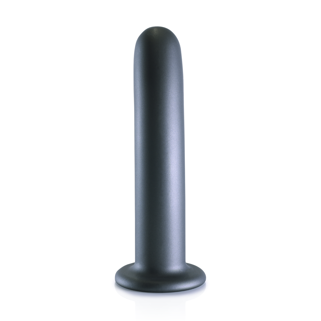 Zachte Siliconen G-Spot Dildo 17,7 cm - Gunmetal 6,2 cm