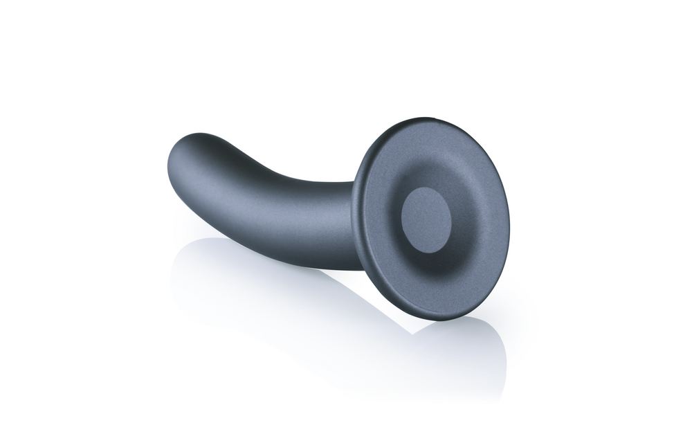 Zachte Siliconen G-Spot Dildo - 7'' / 17 cm - Gunmetal