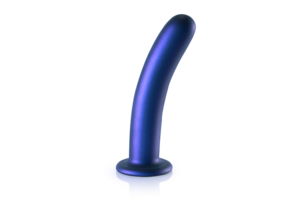 Weicher Silikon-G-Punkt-Dildo 17,7 cm – Metallic-Blau