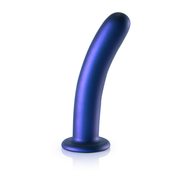 Zachte Siliconen G-Spot Dildo 17,7 cm - Metallic Blauw