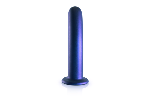 Zachte Siliconen G-Spot Dildo 17,7 cm - Metallic Blauw
